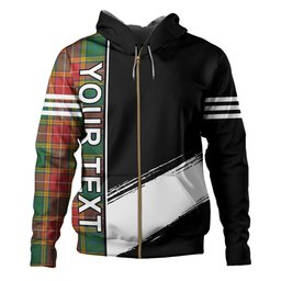 ScotsTee Shop Scottish Baxter of Balgavies Ancient Clan Crest Tartan Hoodie Quarter Personalized