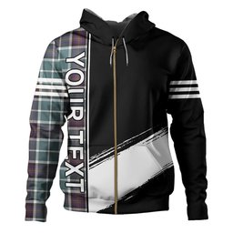 ScotsTee Shop Scottish Alexander of Menstry Weathered Clan Crest Tartan Hoodie Quarter Personalized