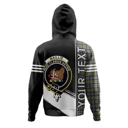 ScotsTee Shop Scottish Baillie of Lamington Weathered Clan Crest Tartan Hoodie Quarter Personalized