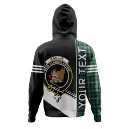 ScotsTee Shop Scottish Baillie of Polkemmet Ancient Clan Crest Tartan Hoodie Quarter Personalized
