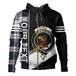 ScotsTee Shop Scottish Baird Dress (Baines Dress) Clan Crest Tartan Hoodie Quarter Personalized