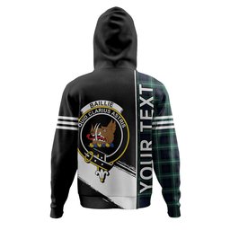 ScotsTee Shop Scottish Baillie of Polkemmet Modern Clan Crest Tartan Hoodie Quarter Personalized