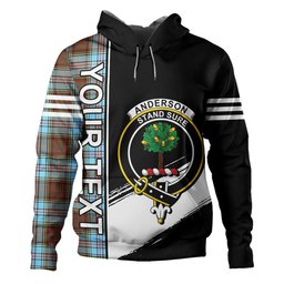 ScotsTee Shop Scottish Anderson Ancient Clan Crest Tartan Hoodie Quarter Personalized