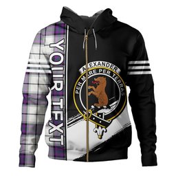 ScotsTee Shop Scottish Alexander of Menstry Dress Modern Clan Crest Tartan Hoodie Quarter Personalized