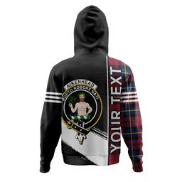 ScotsTee Shop Scottish Aitken Modern Clan Crest Tartan Hoodie Quarter Personalized