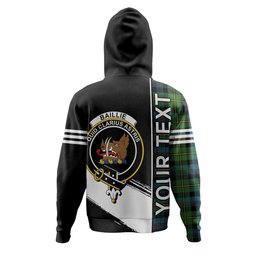 ScotsTee Shop Scottish Baillie Ancient Clan Crest Tartan Hoodie Quarter Personalized