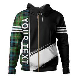 ScotsTee Shop Scottish Baillie Ancient Clan Crest Tartan Hoodie Quarter Personalized