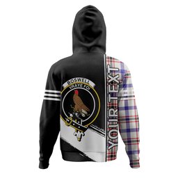 ScotsTee Shop Scottish Boswell Dress Modern Clan Crest Tartan Hoodie Quarter Personalized