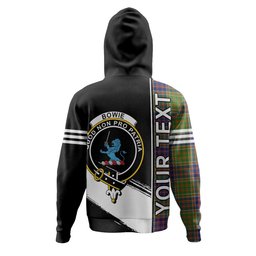 ScotsTee Shop Scottish Bowie Modern Clan Crest Tartan Hoodie Quarter Personalized