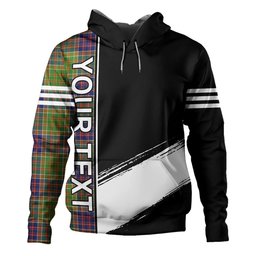 ScotsTee Shop Scottish Bowie Modern Clan Crest Tartan Hoodie Quarter Personalized