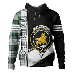 ScotsTee Shop Scottish Campbell of Cawdor Dress Ancient 2 Clan Crest Tartan Hoodie Quarter Personalized