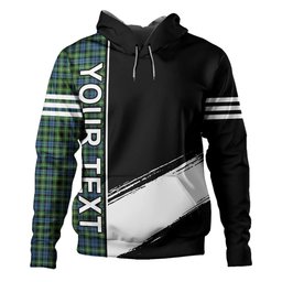 ScotsTee Shop Scottish Campbell of Argyll 1815 Ancient 2 Clan Crest Tartan Hoodie Quarter Personalized