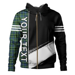 ScotsTee Shop Scottish Campbell of Argyll 1815 Ancient 2 Clan Crest Tartan Hoodie Quarter Personalized