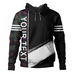 ScotsTee Shop Scottish Cameron of Erracht Modern 2 Clan Crest Tartan Hoodie Quarter Personalized