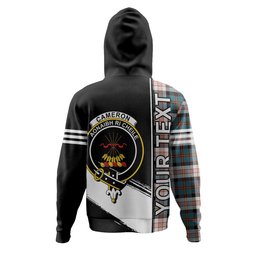 ScotsTee Shop Scottish Cameron of Erracht Dress Ancient 2 Clan Crest Tartan Hoodie Quarter Personalized