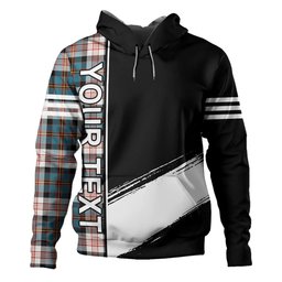 ScotsTee Shop Scottish Cameron of Erracht Dress Ancient 2 Clan Crest Tartan Hoodie Quarter Personalized