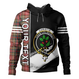 ScotsTee Shop Scottish Christie Weathered Clan Crest Tartan Hoodie Quarter Personalized