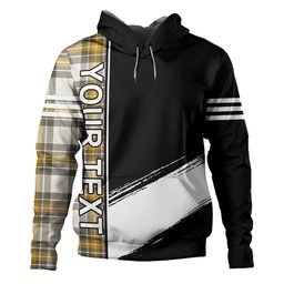 ScotsTee Shop Scottish Burns Ancient Clan Crest Tartan Hoodie Quarter Personalized