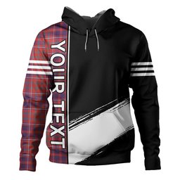ScotsTee Shop Scottish Cameron of Locheil Weathered 2 Clan Crest Tartan Hoodie Quarter Personalized