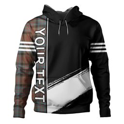 ScotsTee Shop Scottish Cameron of Erracht Weathered 2 Clan Crest Tartan Hoodie Quarter Personalized