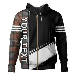 ScotsTee Shop Scottish Cameron of Erracht Weathered 2 Clan Crest Tartan Hoodie Quarter Personalized