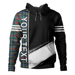 ScotsTee Shop Scottish Bisset Modern Clan Crest Tartan Hoodie Quarter Personalized