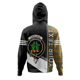 ScotsTee Shop Scottish Carlisle (Carlill) Weathered Clan Crest Tartan Hoodie Quarter Personalized