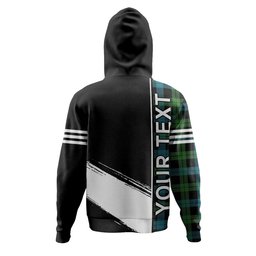 ScotsTee Shop Scottish Campbell of Lochawe Ancient 2 Clan Crest Tartan Hoodie Quarter Personalized