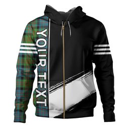 ScotsTee Shop Scottish Cameron of Erracht Ancient 2 Clan Crest Tartan Hoodie Quarter Personalized