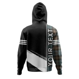 ScotsTee Shop Scottish Campbell of Glenlyon Weathered 2 Clan Crest Tartan Hoodie Quarter Personalized
