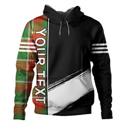 ScotsTee Shop Scottish Brisbane Ancient Clan Crest Tartan Hoodie Quarter Personalized