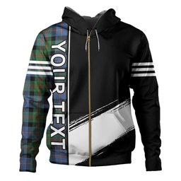 ScotsTee Shop Scottish Cameron of Erracht #3 Ancient 2 Clan Crest Tartan Hoodie Quarter Personalized