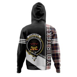 ScotsTee Shop Scottish Cameron of Erracht Dress Modern 2 Clan Crest Tartan Hoodie Quarter Personalized