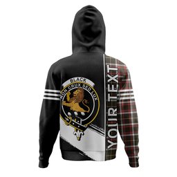 ScotsTee Shop Scottish Black (DCD) Weathered Clan Crest Tartan Hoodie Quarter Personalized