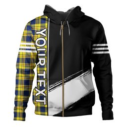 ScotsTee Shop Scottish Carlisle (Carlill) Modern Clan Crest Tartan Hoodie Quarter Personalized