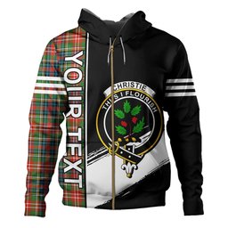 ScotsTee Shop Scottish Christie Ancient Clan Crest Tartan Hoodie Quarter Personalized