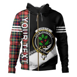ScotsTee Shop Scottish Christie Modern Clan Crest Tartan Hoodie Quarter Personalized