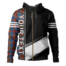 ScotsTee Shop Scottish Carnegie Modern Clan Crest Tartan Hoodie Quarter Personalized