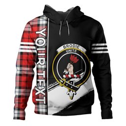 ScotsTee Shop Scottish Brodie Dress Clan Crest Tartan Hoodie Quarter Personalized