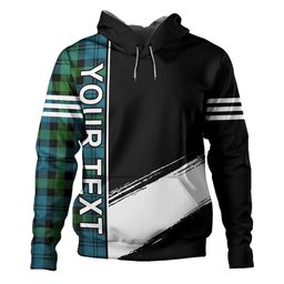 ScotsTee Shop Scottish Campbell of Glenlyon Ancient 2 Clan Crest Tartan Hoodie Quarter Personalized