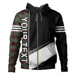 ScotsTee Shop Scottish Buchan Ancient Clan Crest Tartan Hoodie Quarter Personalized