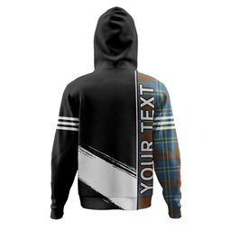 ScotsTee Shop Scottish Cathcart Ancient Clan Crest Tartan Hoodie Quarter Personalized