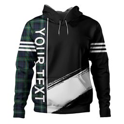 ScotsTee Shop Scottish Campbell of Loudon (Campbell Louden) Modern 2 Clan Crest Tartan Hoodie Quarter Personalized