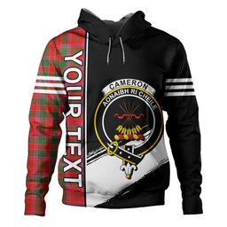 ScotsTee Shop Scottish Cameron of Lochiel #2 Modern 2 Clan Crest Tartan Hoodie Quarter Personalized