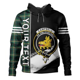 ScotsTee Shop Scottish Campbell Marquis of Lorne Modern 2 Clan Crest Tartan Hoodie Quarter Personalized