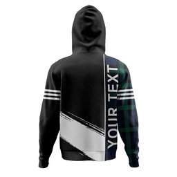ScotsTee Shop Scottish Campbell of Glenlyon Modern 2 Clan Crest Tartan Hoodie Quarter Personalized