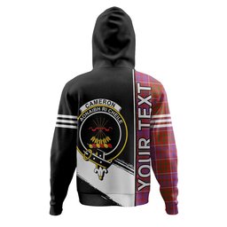 ScotsTee Shop Scottish Cameron of Locheil Ancient 2 Clan Crest Tartan Hoodie Quarter Personalized