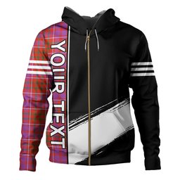 ScotsTee Shop Scottish Cameron of Locheil Ancient 2 Clan Crest Tartan Hoodie Quarter Personalized