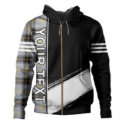 ScotsTee Shop Scottish Bell of the Borders Ancient Clan Crest Tartan Hoodie Quarter Personalized
