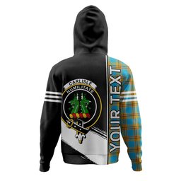 ScotsTee Shop Scottish Carlisle (Carlill) Ancient Clan Crest Tartan Hoodie Quarter Personalized